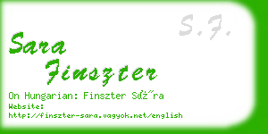 sara finszter business card